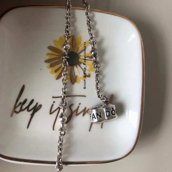 Pandora Sterling Silver clips bracelet - Picture 5 of 14